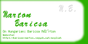 marton baricsa business card